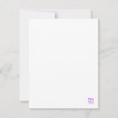 Carte Sirène d'anniversaire aux cheveux roses (Dos)