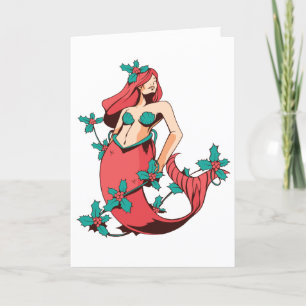 Carte Sirène de Noël