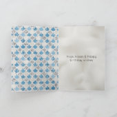 Carte Sirène de Parties scintillant en argent Turquoise (Intérieur)