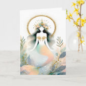 Carte Sirène de Style Boho (Fleur jaune)