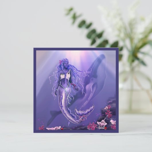 Carte Sirène d'océan violet (Debout devant)