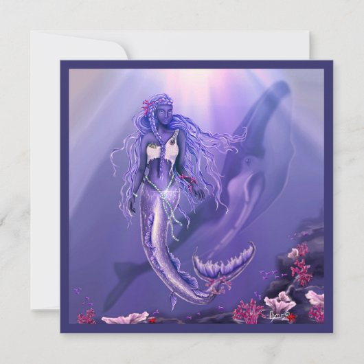 Carte Sirène d'océan violet (Devant)