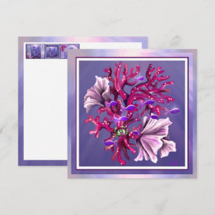 Carte Sirène d'océan violet