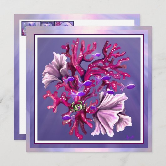 Carte Sirène d'océan violet (Devant / Derrière)