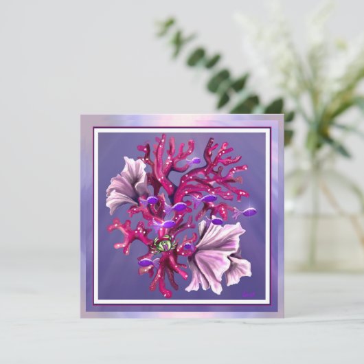 Carte Sirène d'océan violet (Debout devant)