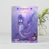 Carte Sirène d'océan violet (Debout devant)