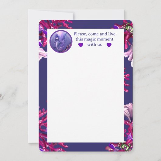 Carte Sirène d'océan violet (Dos)