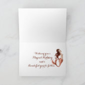 Carte Sirène en or Rose et Seashells Beach Anniversaire (Intérieur)