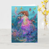 Carte Sirène et Méduse (Fleur jaune)