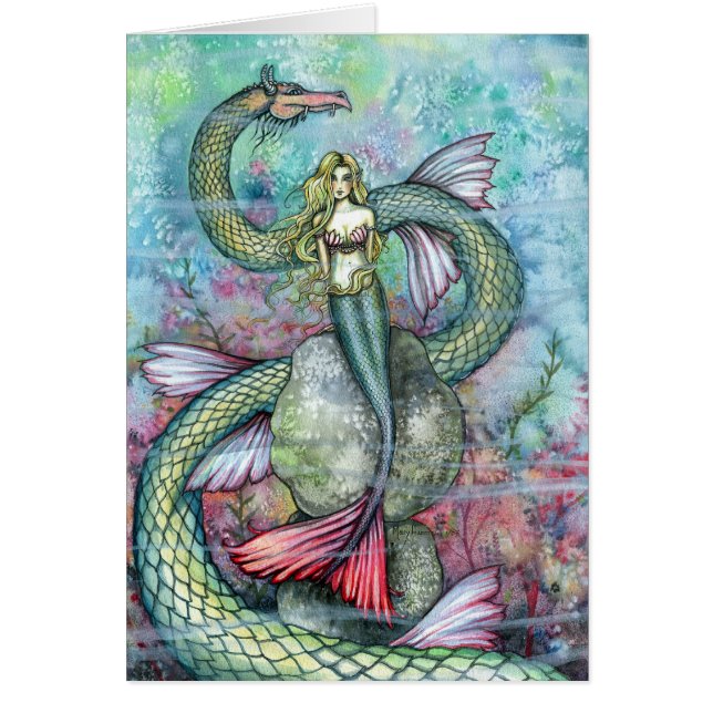 Carte Sirène et Serpent de Mer ~ Vierge (Devant)