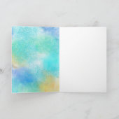 Carte Sirène Étincelle Or Aqua (Intérieur)