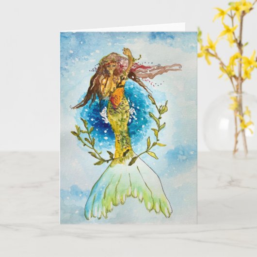 Carte Sirène givrante (Fleur jaune)