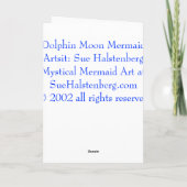 Carte Sirène Lune Dauphin (Dos)