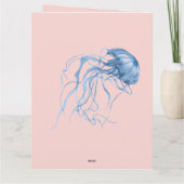 Carte Sirène Rose Turquoise Vagues de l'Océan Fête d'Ann (Dos)