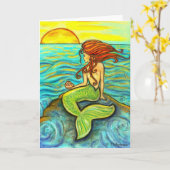 Carte Sirène "Serena by the Sea" (Fleur jaune)