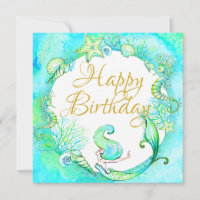 Sirène tropicale Été Joyeux anniversaire