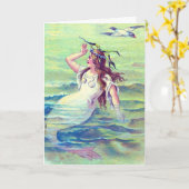 Carte Sirène vintage (Fleur jaune)