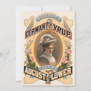 Carte Sirop allemand de Boschee et fleurs d’août de Gree