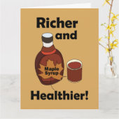 Carte Sirop d'érable plus riche et plus sain (Fleur jaune)