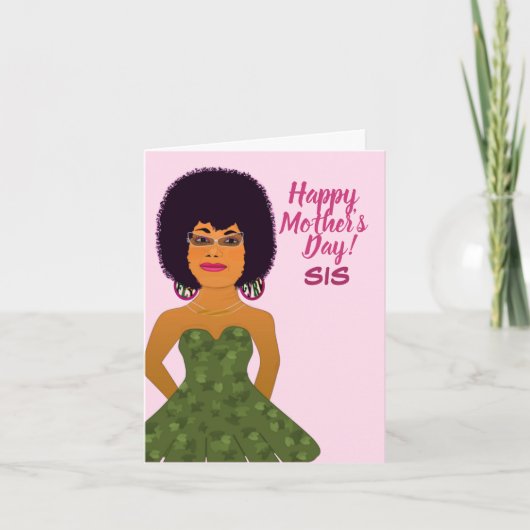 Carte Sis African American Mother's Day Card (Devant)
