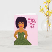Carte Sis African American Mother's Day Card (Fleur jaune)