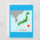 Carte sismique du séisme au Japon (Devant)