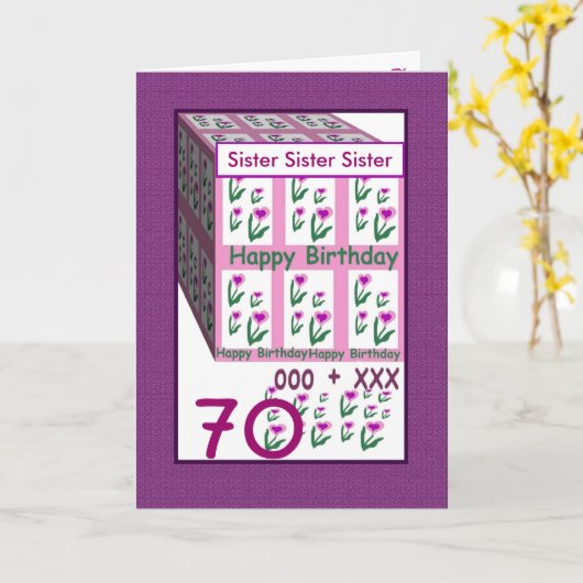 CARTE SISTER (Fleur jaune)