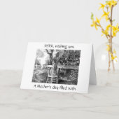 Carte **SISTER** a MOTHER'S DAY FILLED WITH JOY (Fleur jaune)