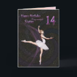 Carte Sister age 14<br><div class="desc">Une belle ballerine dansant sur une carte d'anniversaire pour une soeur</div>