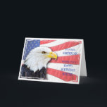 Carte Sister, American birthday<br><div class="desc">Pour un. A great birthday card for a real American patriot. Featuring à American bientôt eagle and flag.</div>