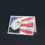 Carte Sister, American birthday<br><div class="desc">Pour un. A great birthday card for a real American patriot. Featuring à American bientôt eagle and flag.</div>