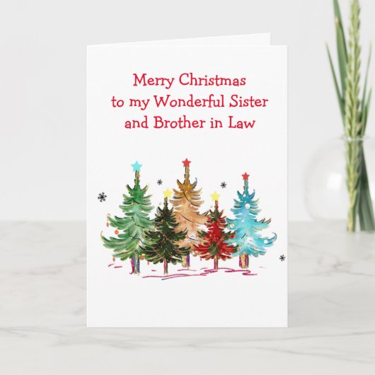 Carte Sister and Brother in Law Christmas Greeting Card (Devant)