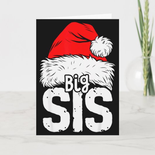 Carte Sister Big Santa Christmas Family Matching Pyjamas (Devant)