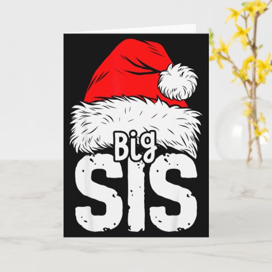 Carte Sister Big Santa Christmas Family Matching Pyjamas (Fleur jaune)