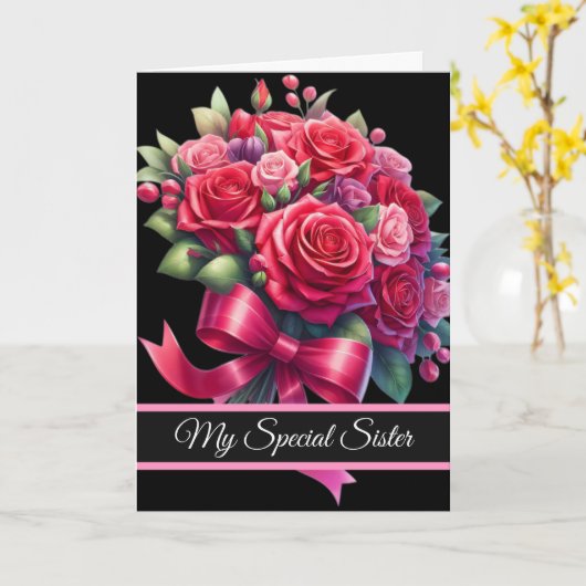 Carte Sister Birthday Card (Fleur jaune)