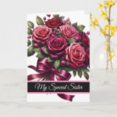 Carte Sister Birthday Card (Fleur jaune)