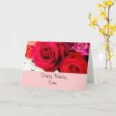 Carte Sister Birthday Greeting Roses (Fleur jaune)