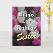 Carte Sister birthday | pinlik flower bouquet (Fleur jaune)