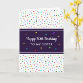 Carte Sister Brother 30th ou Any Birthday Greeting (Fleur jaune)