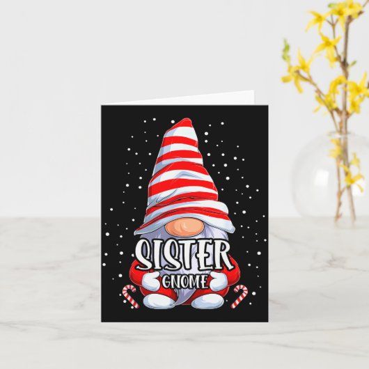 Carte Sister Gnome Christmas Pajamas Matching Family Gro (Fleur jaune)