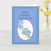Carte Sister-in-law Birthday Forget Me Not, Flower (Fleur jaune)