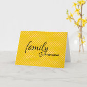Carte sister-in-law polka dot birthday (Fleur jaune)