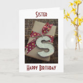 CARTE SISTER-MY VENIN ON YOUR BIRTHDAY IS OUR LOVE (Fleur jaune)