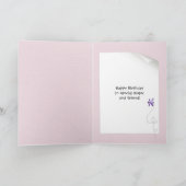 Carte Sister's Birthday with glitter flowers Card (Intérieur)