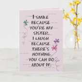 Carte Sister's Birthday with glitter flowers Card (Fleur jaune)