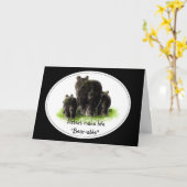 Carte Sisters make life "Bear-able" Birthday Bear (Fleur jaune)