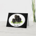 Carte Sisters make life "Bear-able" Birthday Bear<br><div class="desc">Sisters make life  "Bear-able" with cute watercolor bear family  great gift for you sister</div>