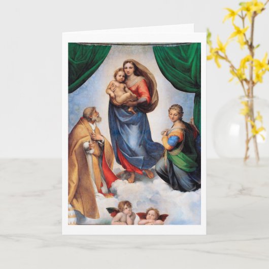 Carte Sistine Madonna (Fleur jaune)
