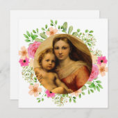 Carte Sistine Madonna et Enfant Rafael Peintures Master (Devant / Derrière)