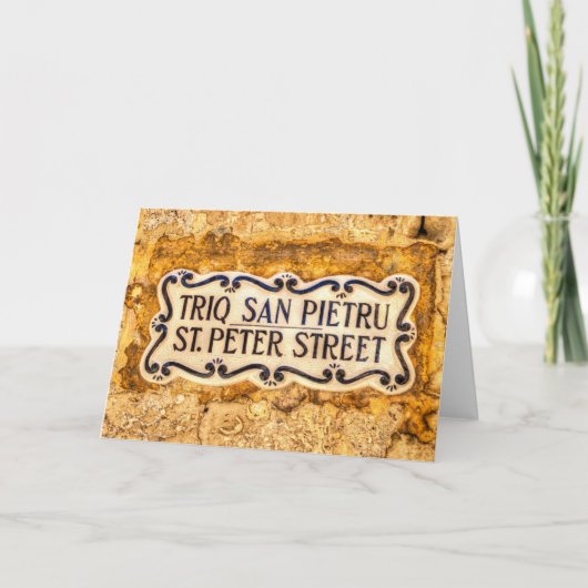 Carte SITE DE LA RUE St Peter Malte (Devant)